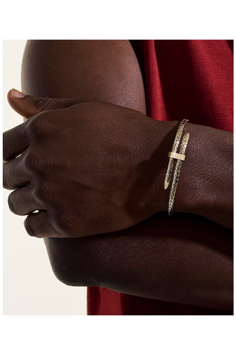 Spear Flex Cuff Bracelet, 4mm, Alternate, color, GOLD
