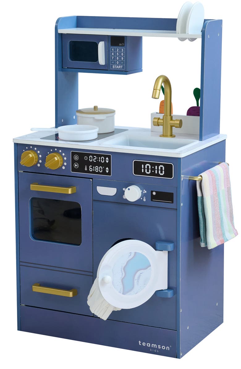 Teamson Kids Little Chef Lake Tahoe Play Kitchen & Accessories, Alternate, color, Blue