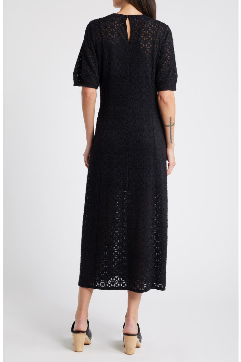 Brushed Lace Maxi Dress, Alternate, color, BLACK