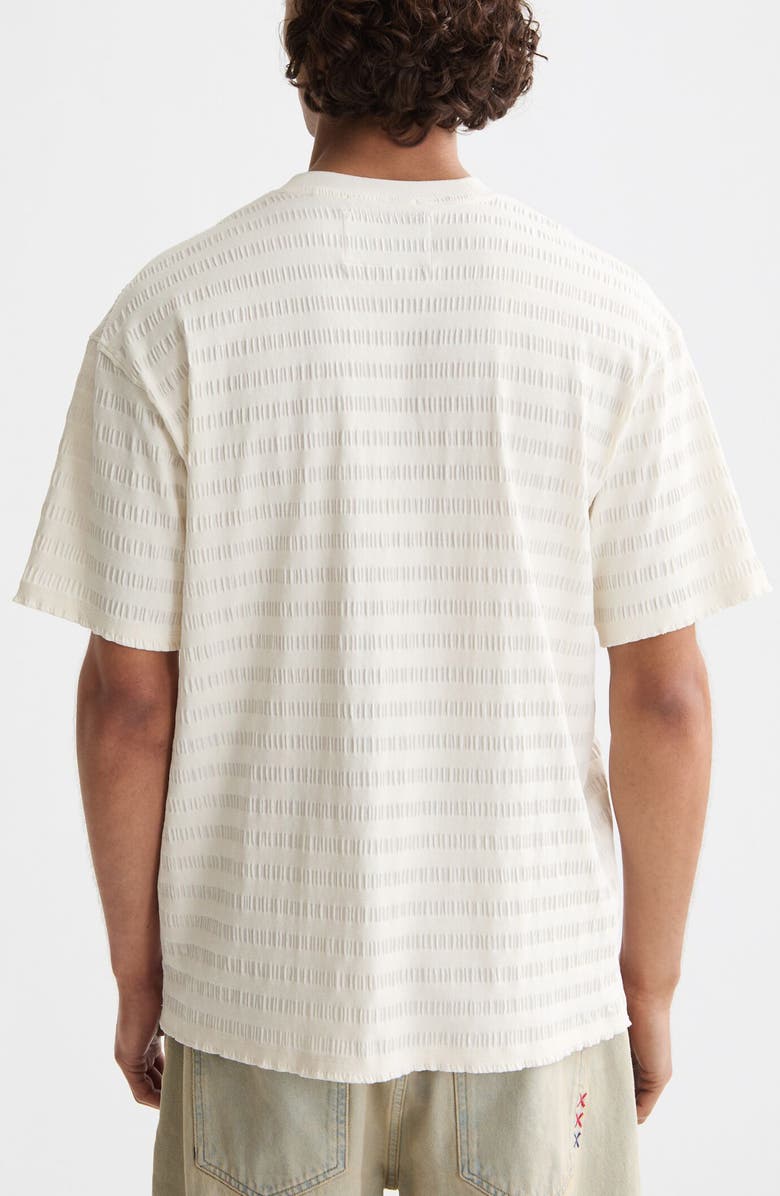 Scotch & Soda Texture Stripe T-Shirt, Alternate, color, Eggnog