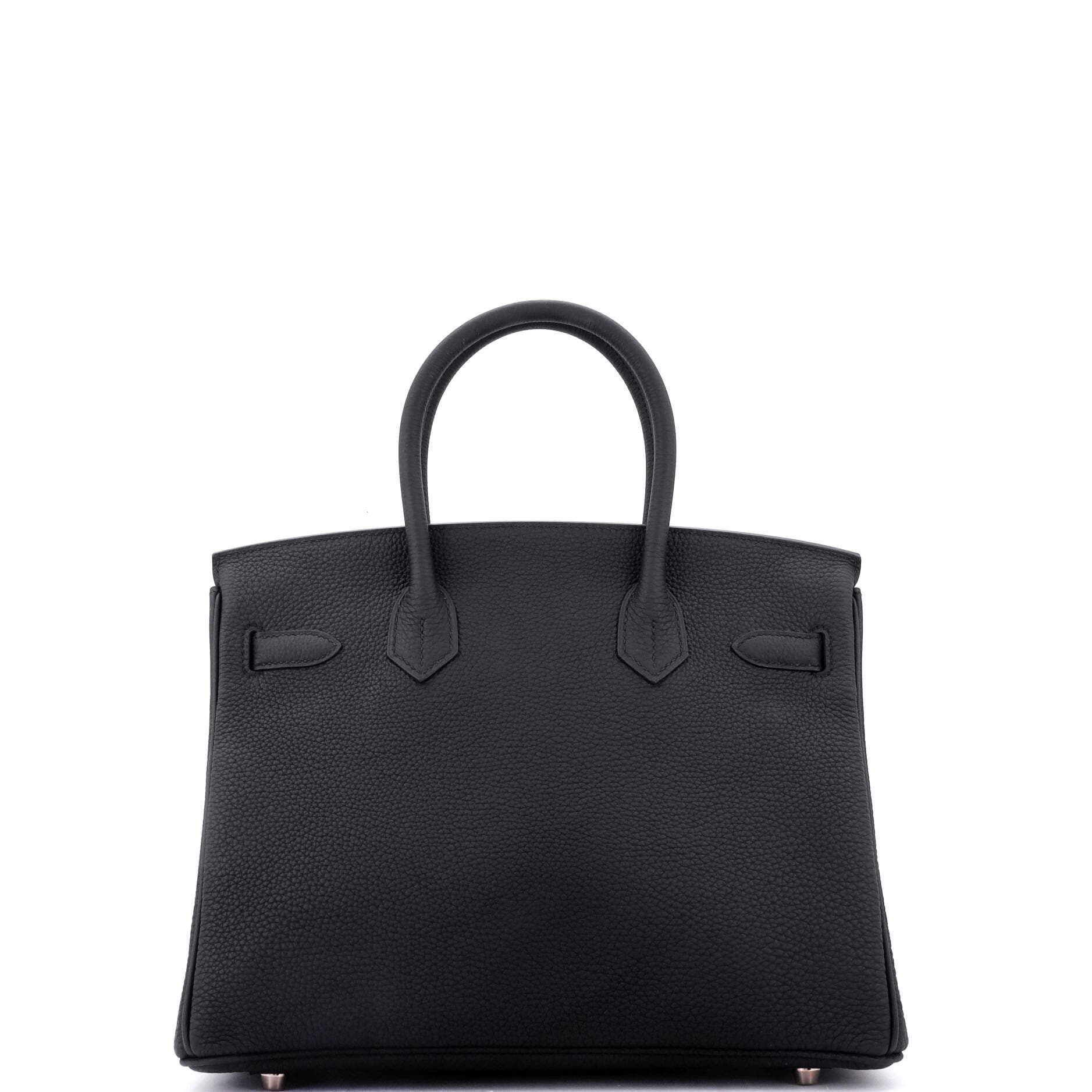 Pre-Owned Hermes Birkin Handbag Black Togo with Rose Gold Hardware 30 ...