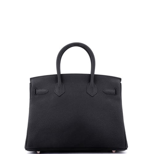 Pre-owned Hermes  Hermes Birkin Handbag Black Togo With Rose Gold Hardware 30 In Black