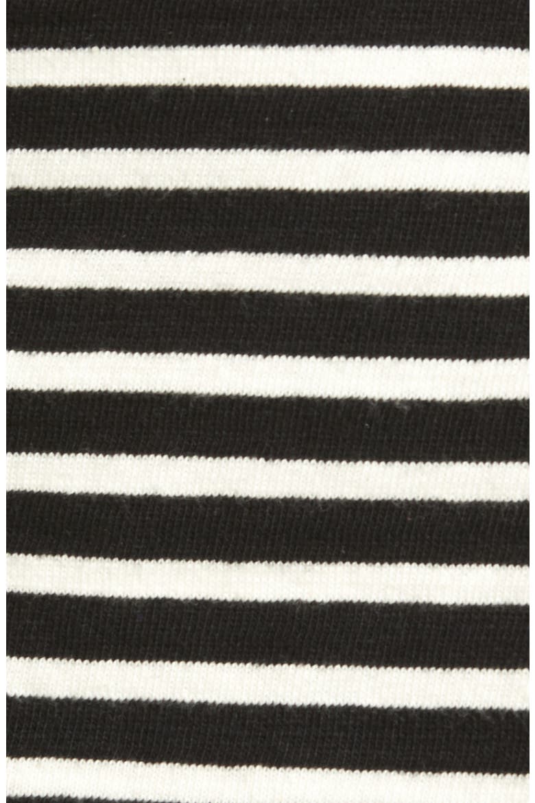 Knit One-Button Blazer, Alternate, color, BLACK- IVORY STRIPE