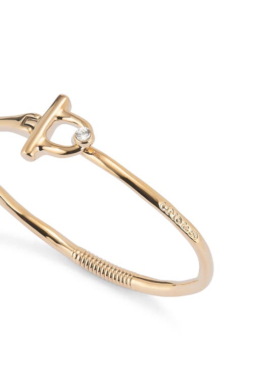 Unode50 18k Gold-plated Bangle Bracelet With White Topaz In Gold