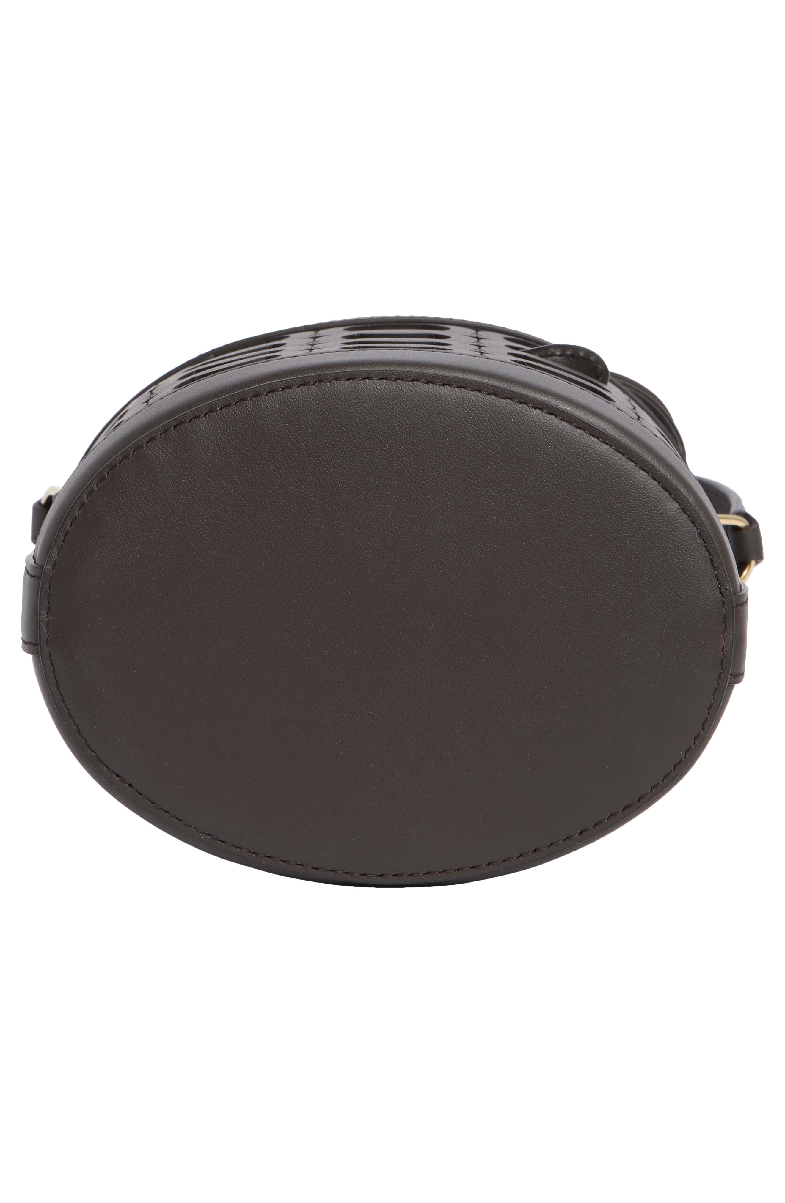 FERRAGAMO Gancio Leather Bucket Bag, Alternate, color, Testa Di Moro