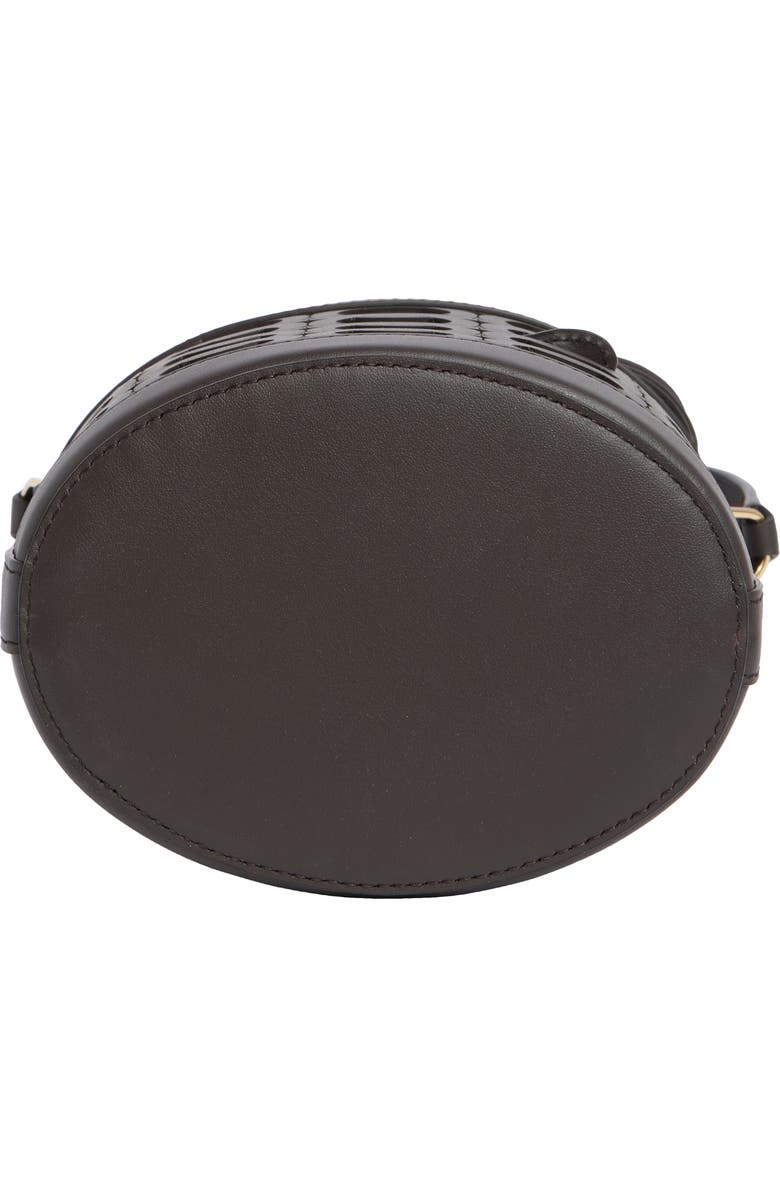 FERRAGAMO Gancio Leather Bucket Bag, Alternate, color, Testa Di Moro