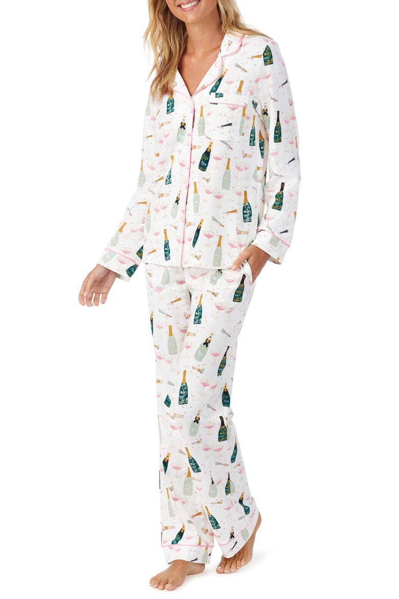BedHead Cheers Print Classic Pajamas, Alternate, color, CHEERS