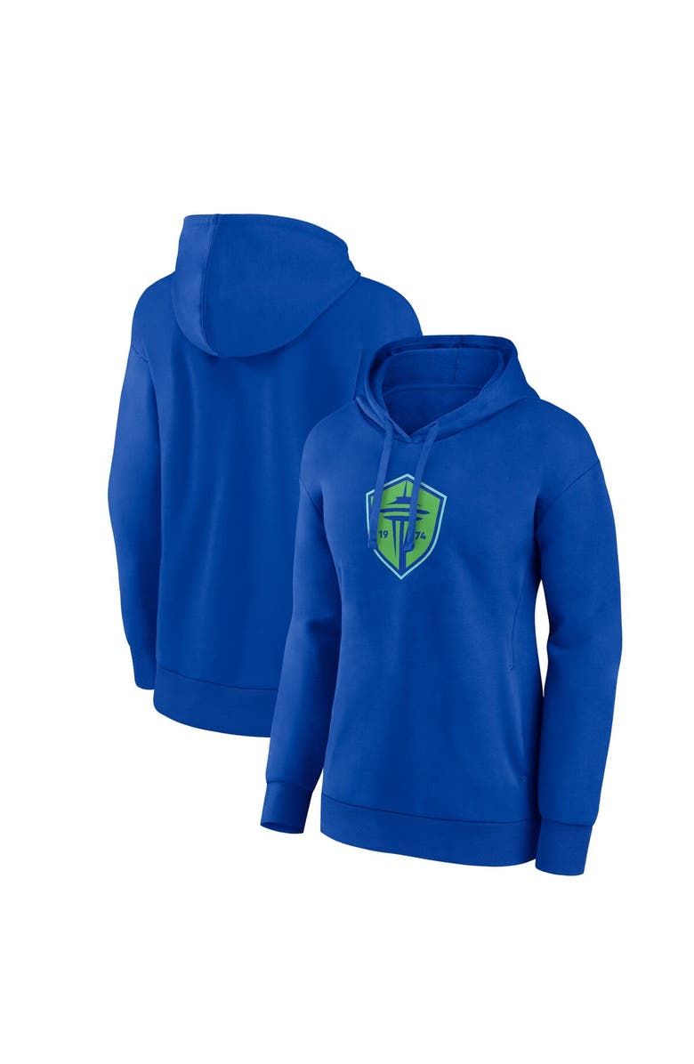 FANATICS Women's Fanatics Branded Blue Seattle Sounders FC Primary Logo Pullover Hoodie, Main, color, Blue