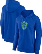 FANATICS Women's Fanatics Branded Blue Seattle Sounders FC Primary Logo Pullover Hoodie