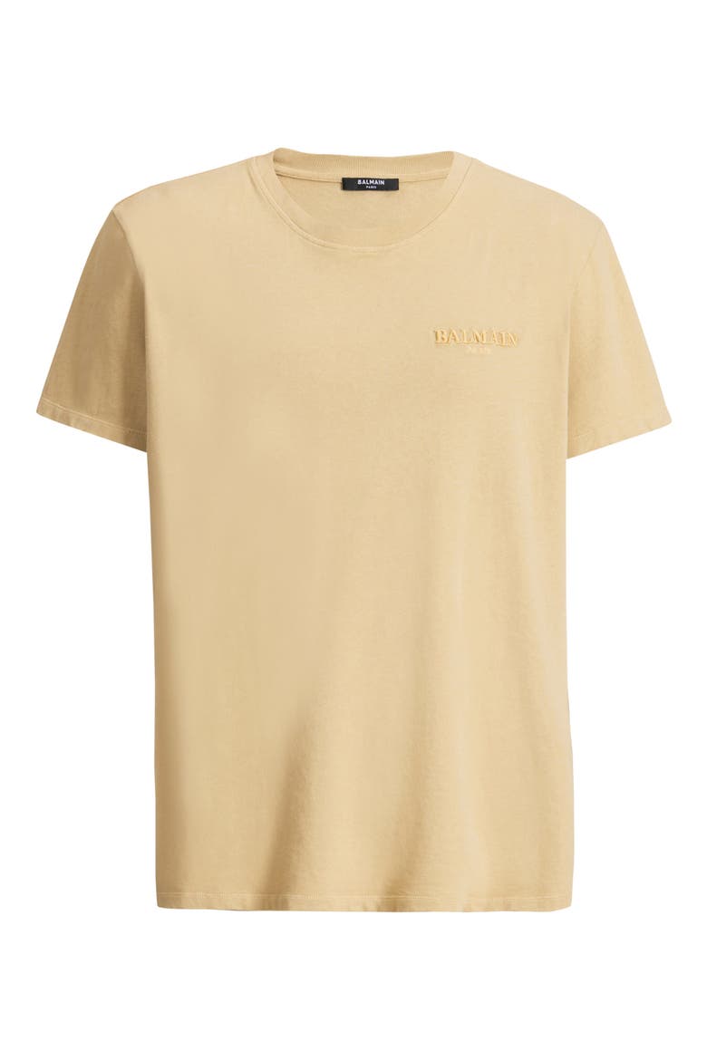 Embroidered Balmain Vintage T-shirt, Alternate, color, beige