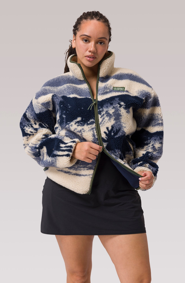Parks Project Acadia Moose Full Zip High Pile Fleece Jacket, Alternate, color,