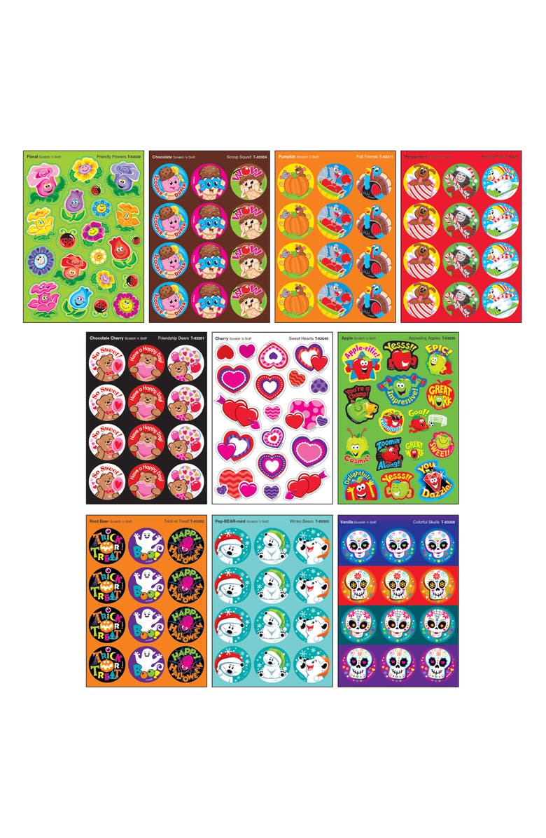 TREND Scratch N Sniff All Year Cheer 336 Count Scented Stickers, Alternate, color, Multicolored