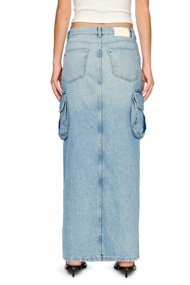 Asra Denim Cargo Maxi Skirt, Alternate, color, FOUNTAIN CARGO