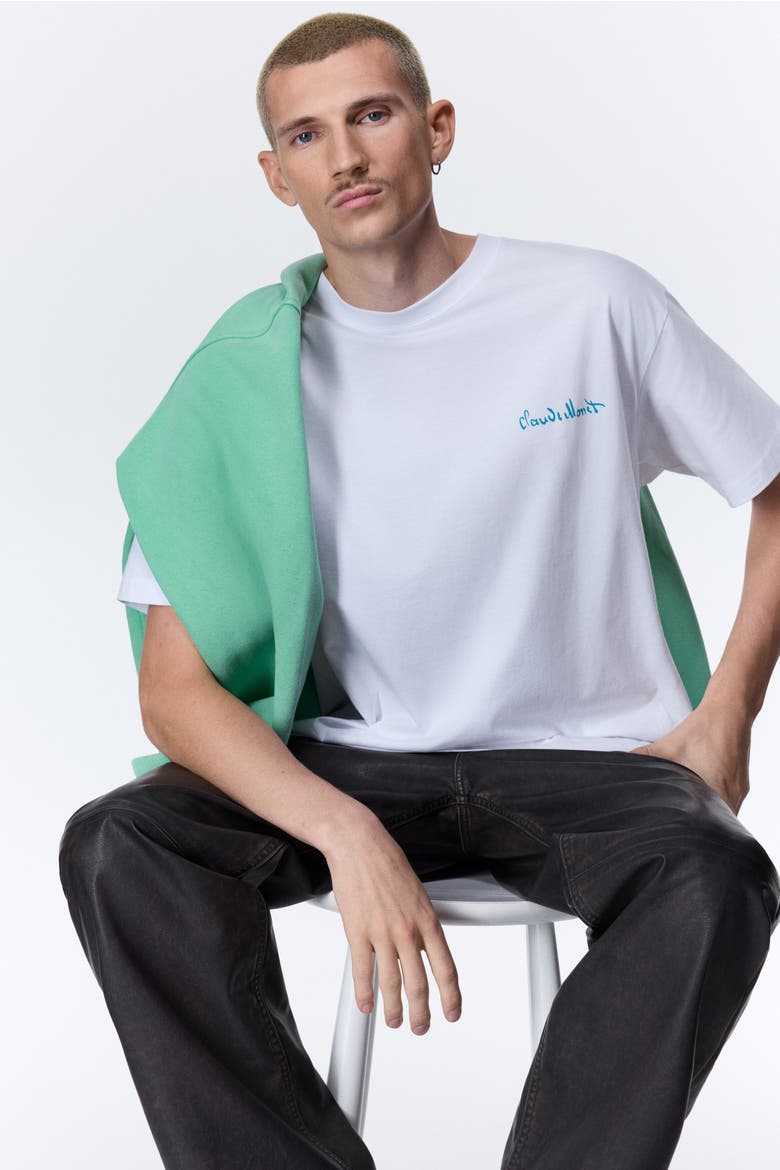 Loose Fit T-shirt, Alternate, color, White/Oasis