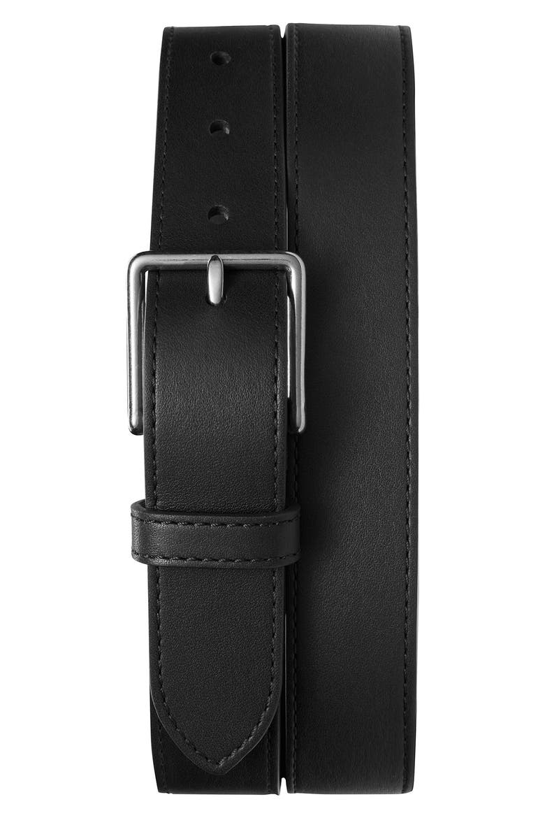 Leather Belt, Alternate, color, BLACK