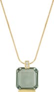 Bony Levy Iris Cushion Cut Prasiolite & Diamond Pendant Necklace