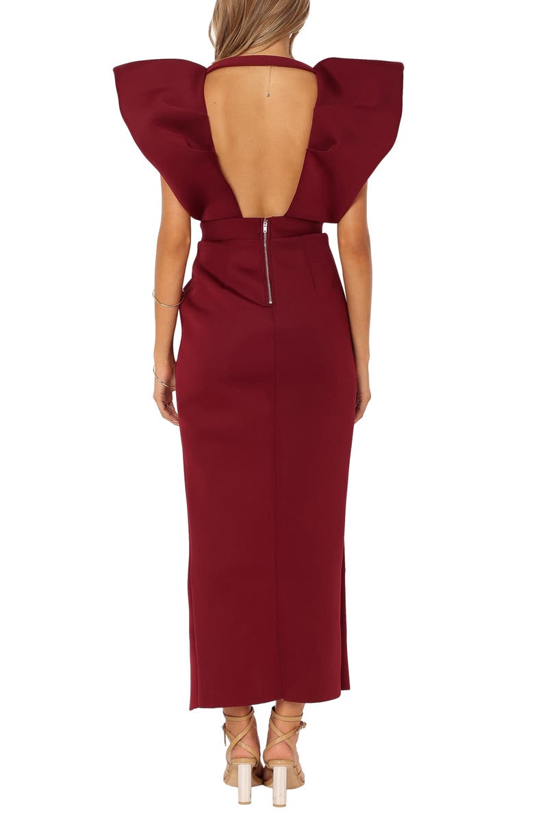 Petal & Pup Augie Frill Shoulder Plunge Neck Dress, Alternate, color, 