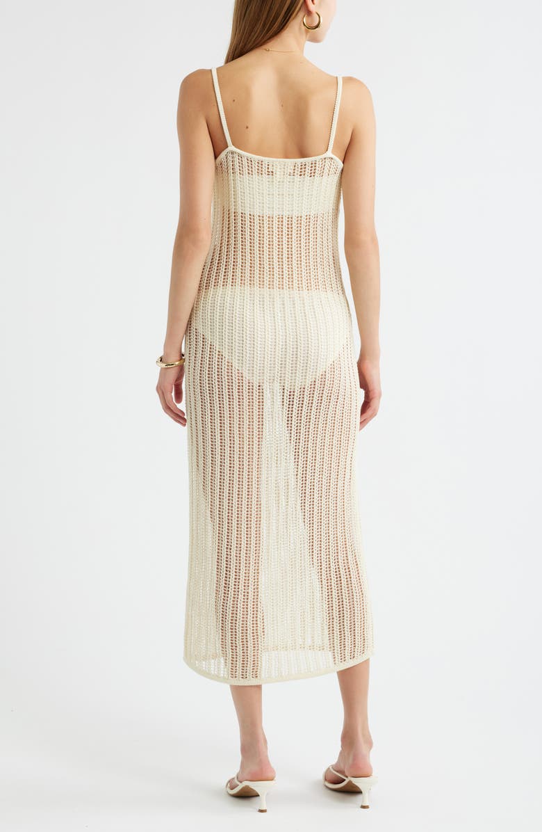 Open Edit Open Stitch Cotton Blend Sweater Dress, Alternate, color, Ivory Dove