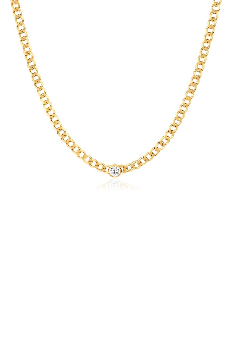Sari Diamond Necklace, Main, color, 14K YELLOW GOLD