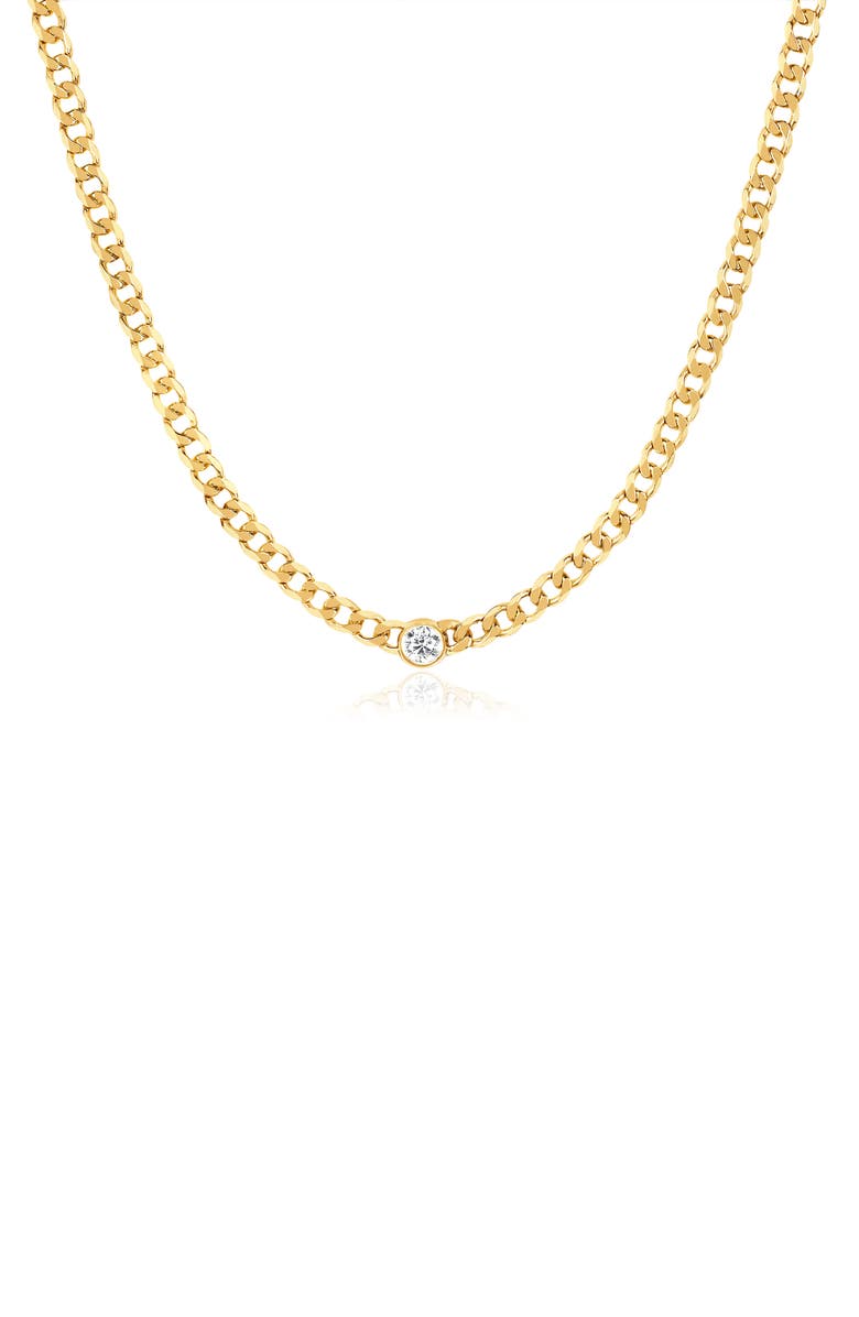 EF Collection Sari Diamond Necklace, Main, color, 14K Yellow Gold