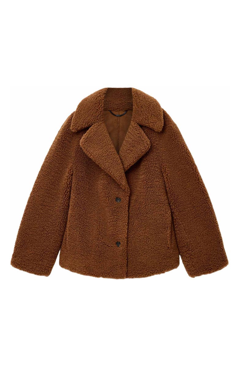 AllSaints Eddie Teddy Jacket, Alternate, color, Cognac Brown