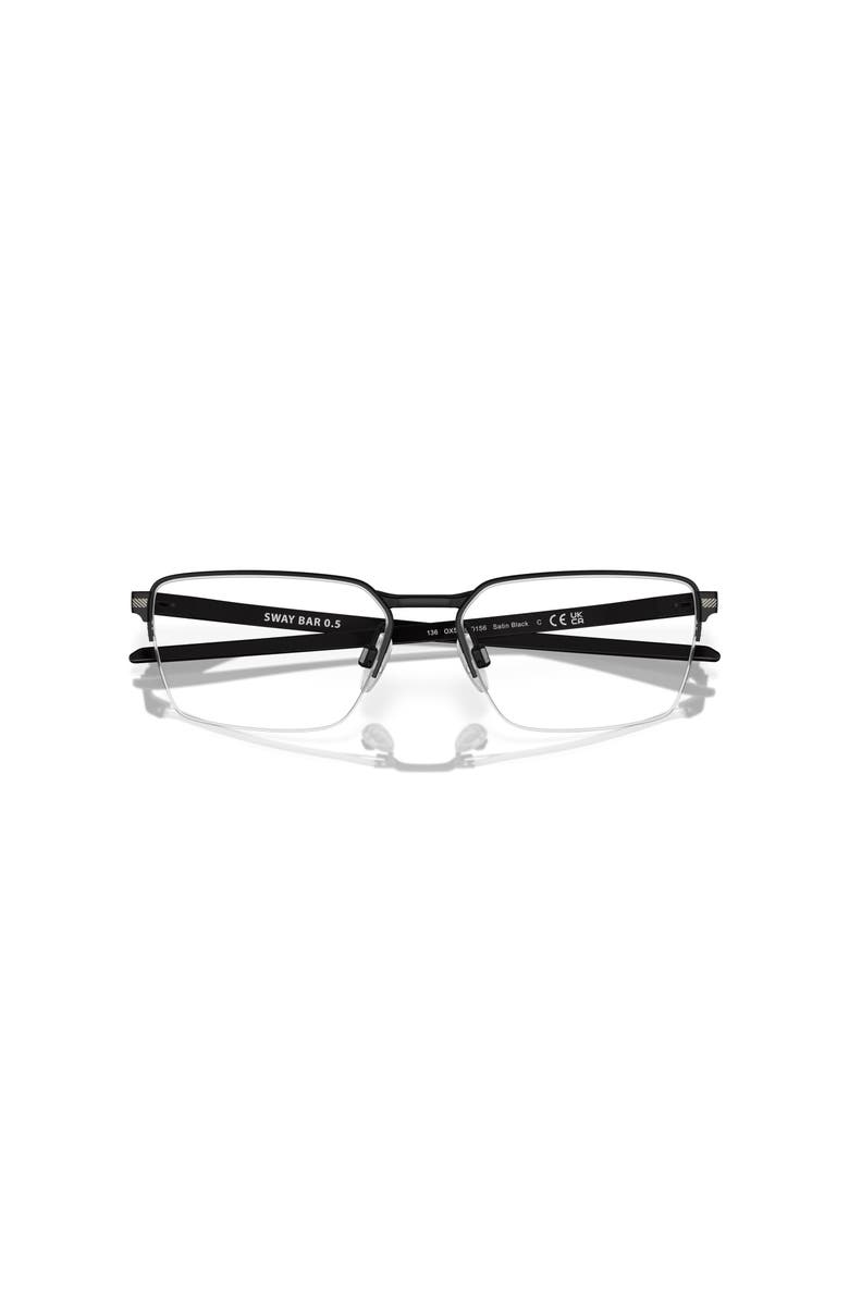 Oakley 54mm Rectangle optical glasses, Alternate, color, Black