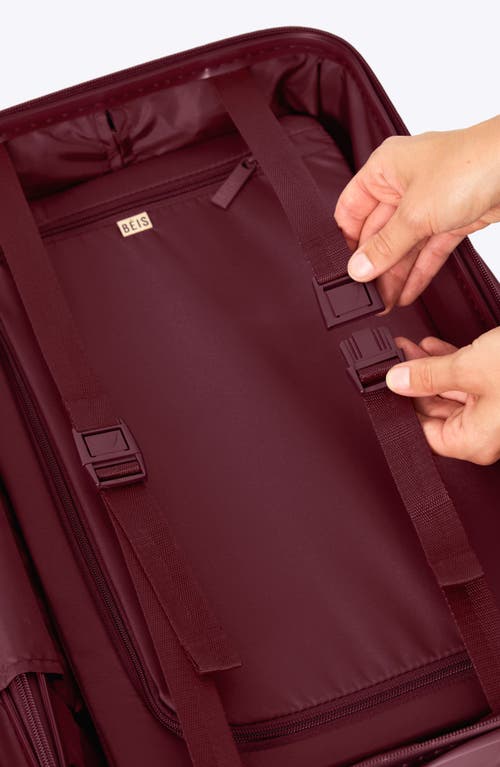 Beis Béis The 22-inch Expandable Carry-on Roller In Burgundy