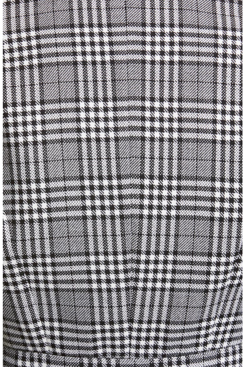 Glen Plaid Wool Peplum Jacket, Alternate, color, BLACK/ WHITE