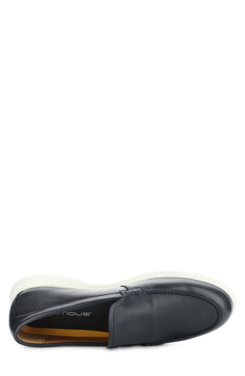 Ambitious Moc Toe Slip-on In Navy Leather