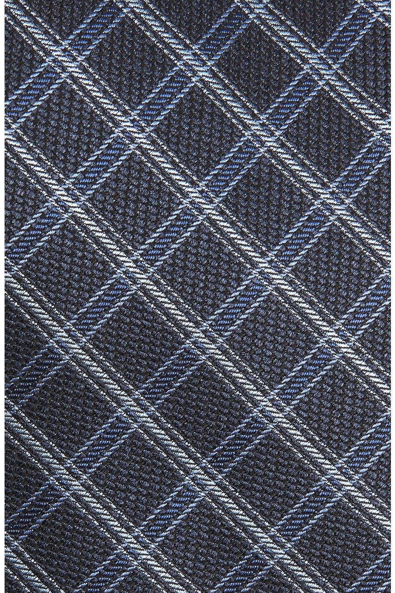 Ermenegildo Zegna Check Silk Tie, Alternate, color, NAVY