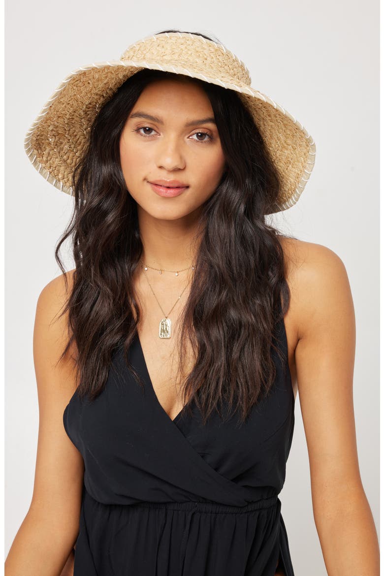 Del Mar Packable Straw Visor, Alternate, color, NAT