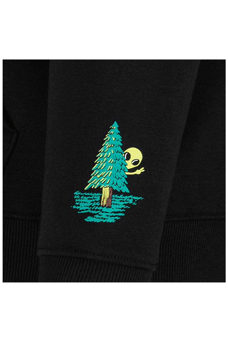 Kids' UA Camp UFO Graphic Hoodie, Alternate, color, BLACK