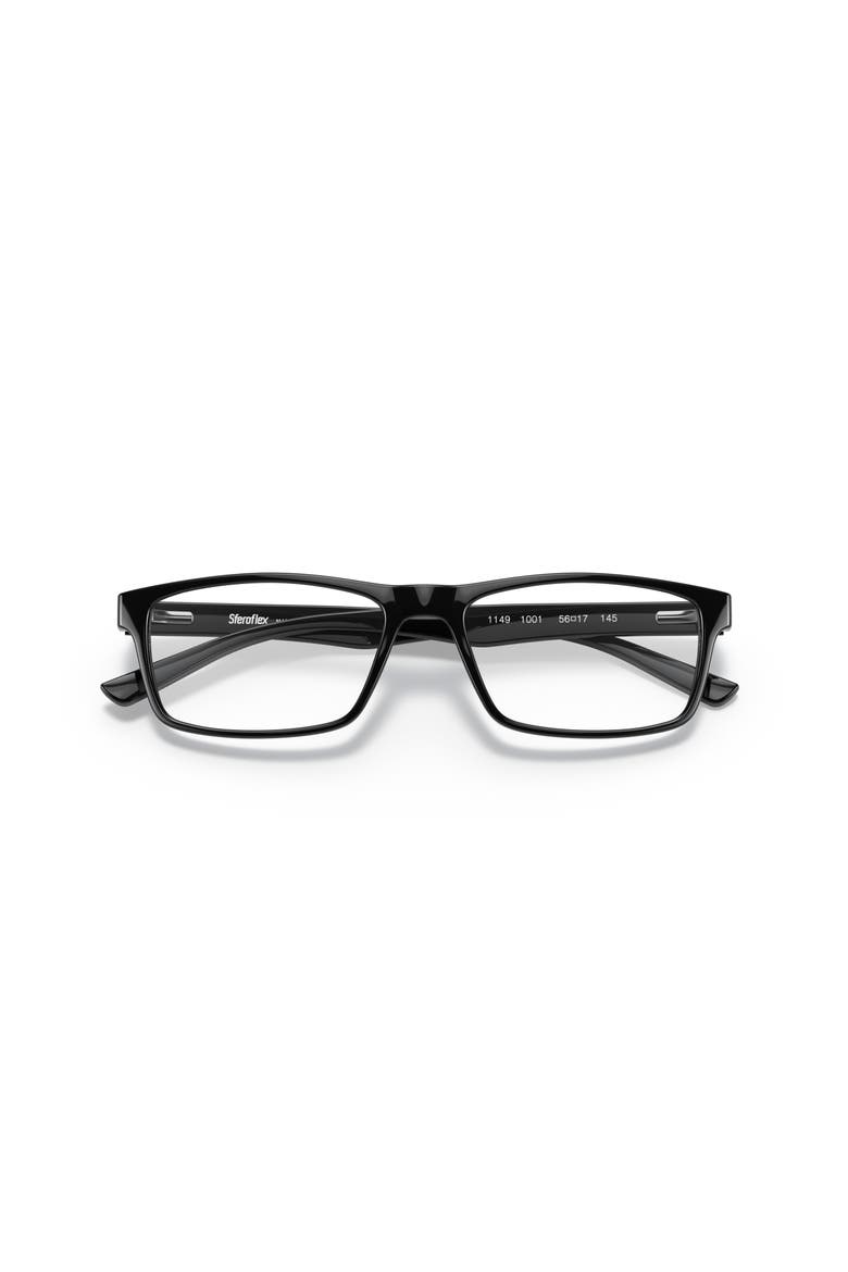 56mm Rectangle optical glasses, Alternate, color, Black