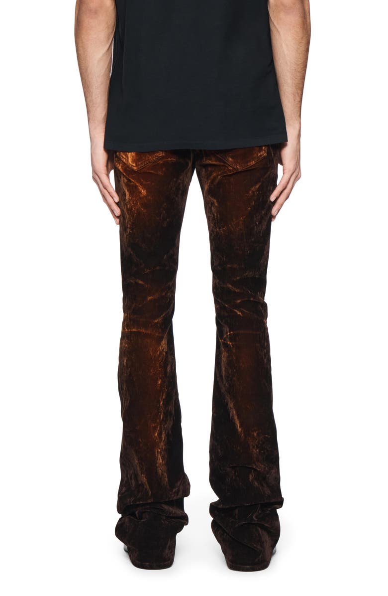 PURPLE BRAND Super Stack Flare Velvet Pants, Alternate, color, Brown