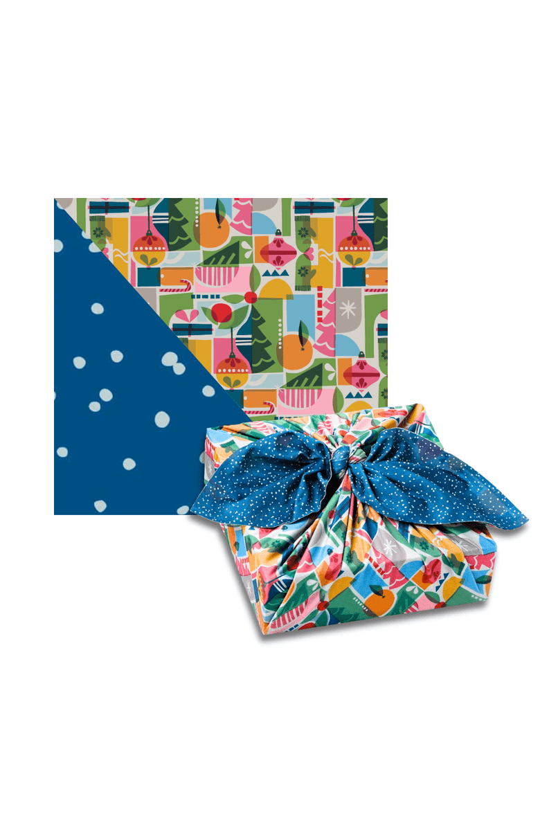Shiki Wrap Assorted Set of 9 Reusable Cloth Furoshiki Gift Wrap, Alternate, color, Holiday Collection