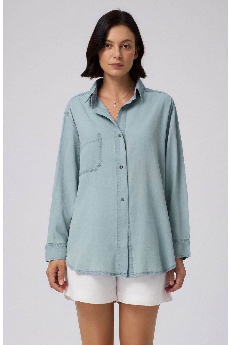 Lyricist Oversized Shirt, Main, color, Chambray Blue