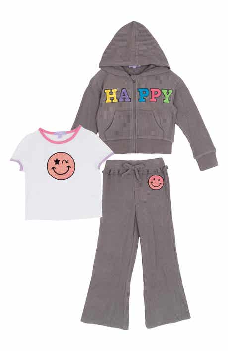 Rare Editions Kids' T-Shirt, Waffle Hoodie & Leggings Set