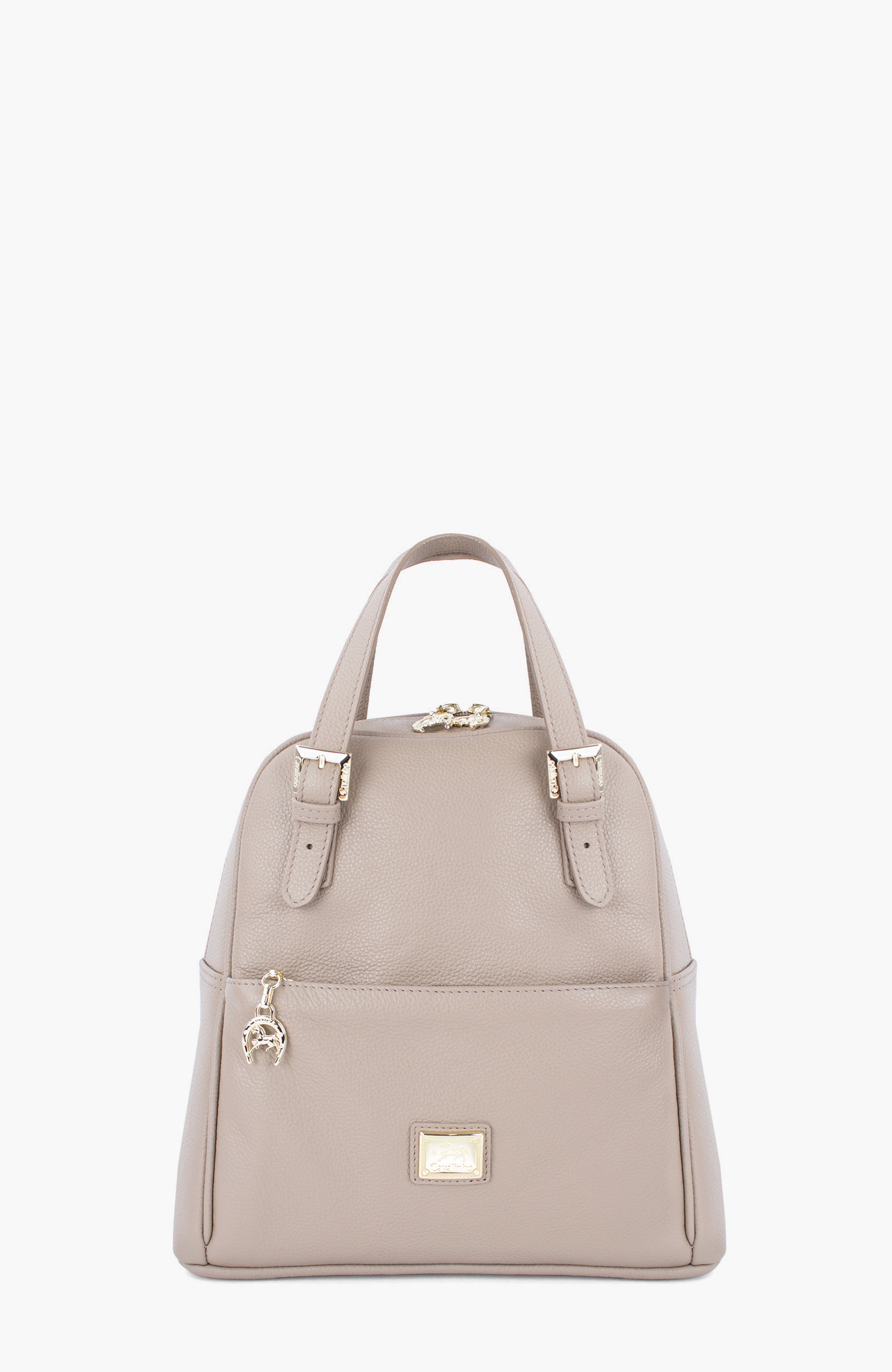 Muse 548 Pebbled Leather Backpack, Main, color, Light Sand