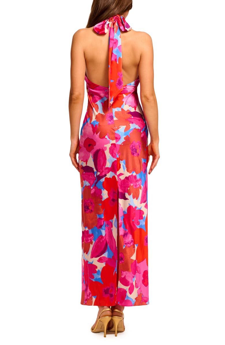 Ramy Brook Tatiana Floral Halter Gown, Alternate, color, 