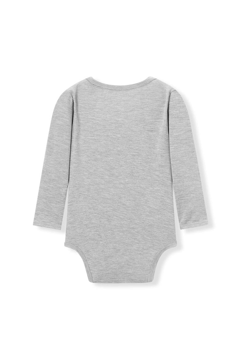 Luxe Solid Long Sleeve One Piece, Alternate, color, Grey Melange