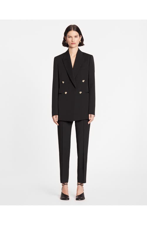 Lanvin Jewel-buttons Open-front Blazer In Black
