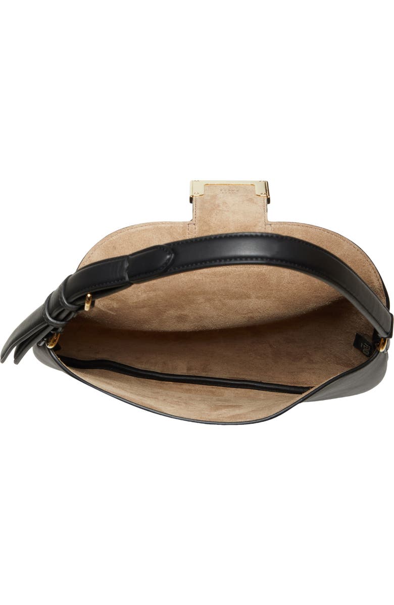 Fendi Small Croissant Leather Hobo, Alternate, color,