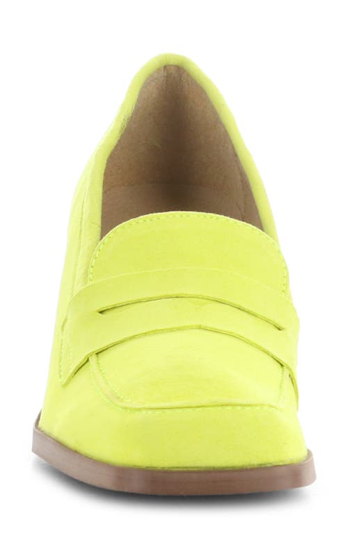 Bos. & Co. Ama Penny Loafer Pump In Yellow