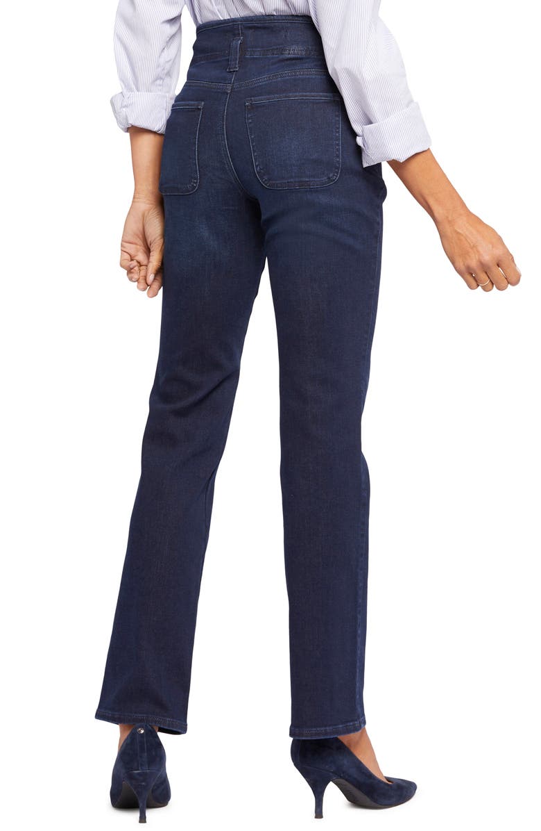 NYDJ Marilyn High Waist Straight Leg Jeans, Alternate, color, Underground