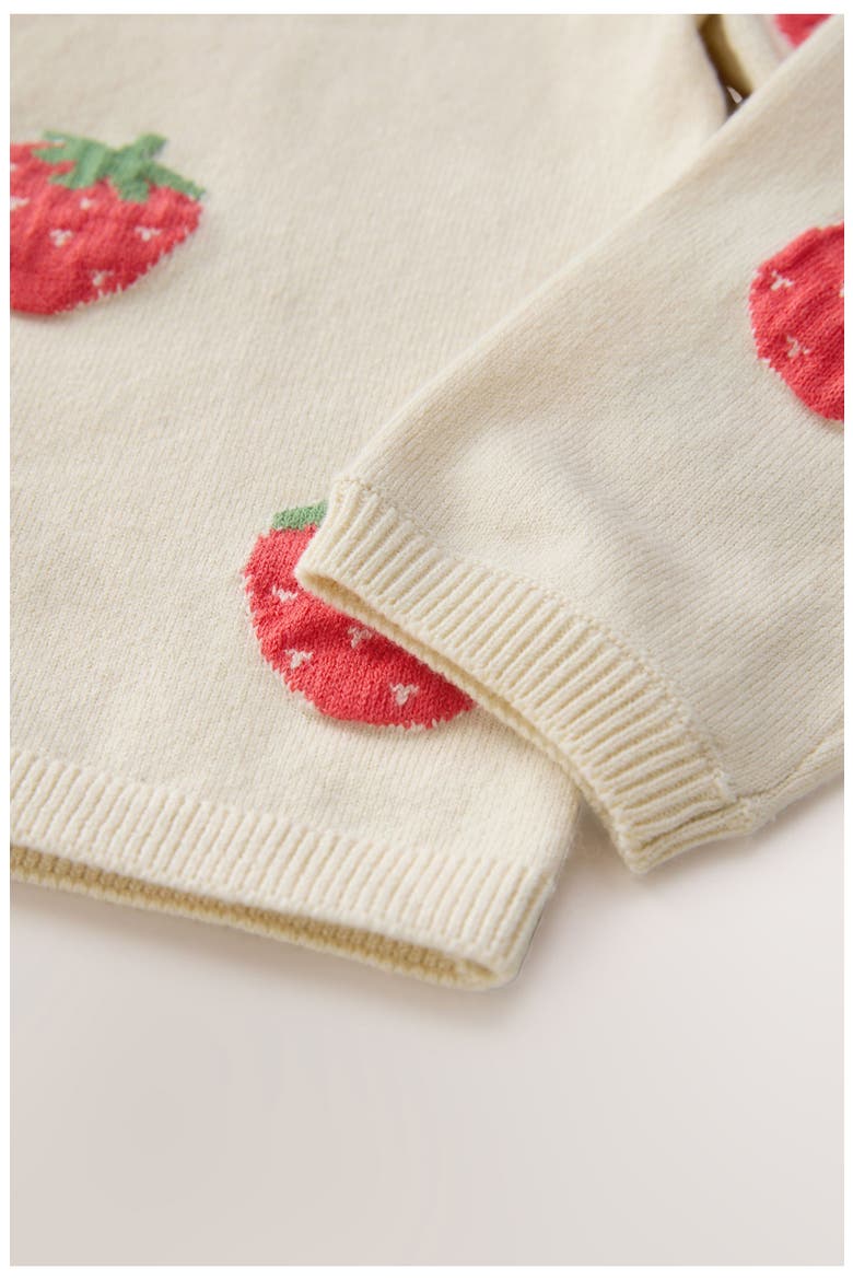 Kids' Strawberry Cardigan, Alternate, color, NEUTRAL
