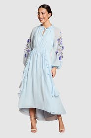 Coast Floral Ruched Midi Dress