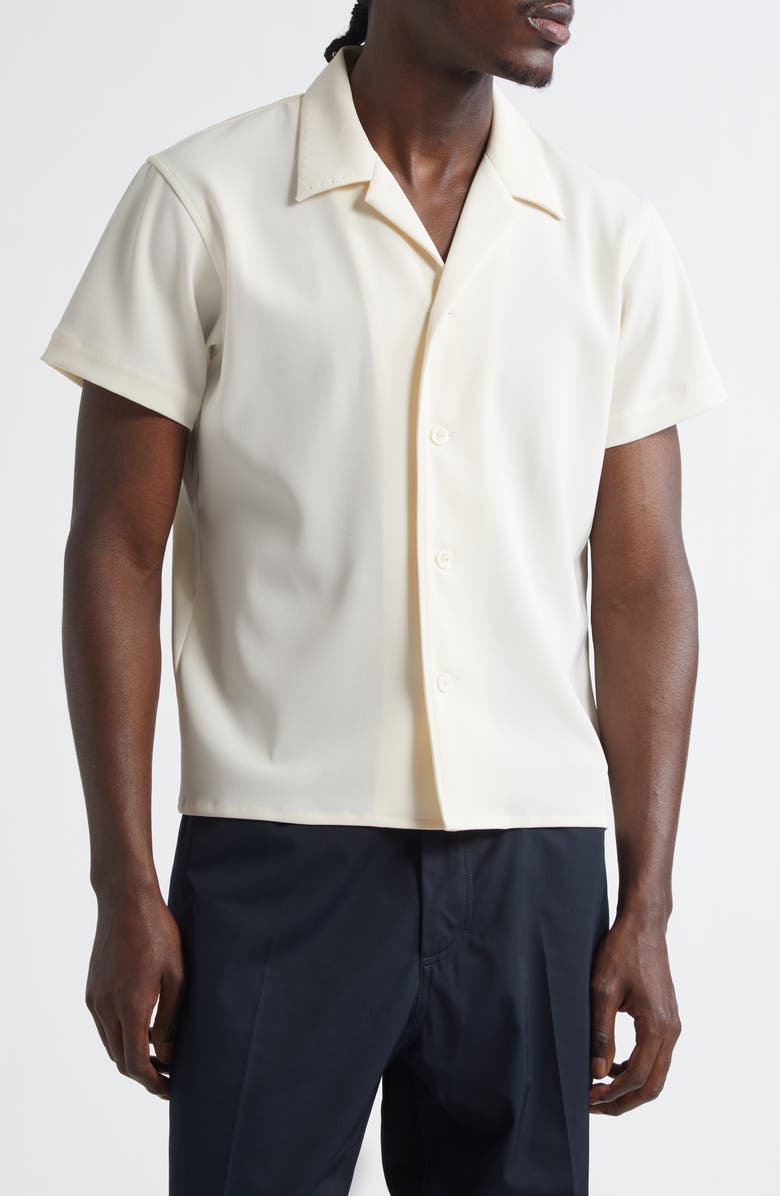 Second Layer Avenue Camp Shirt, Main, color, White 0053