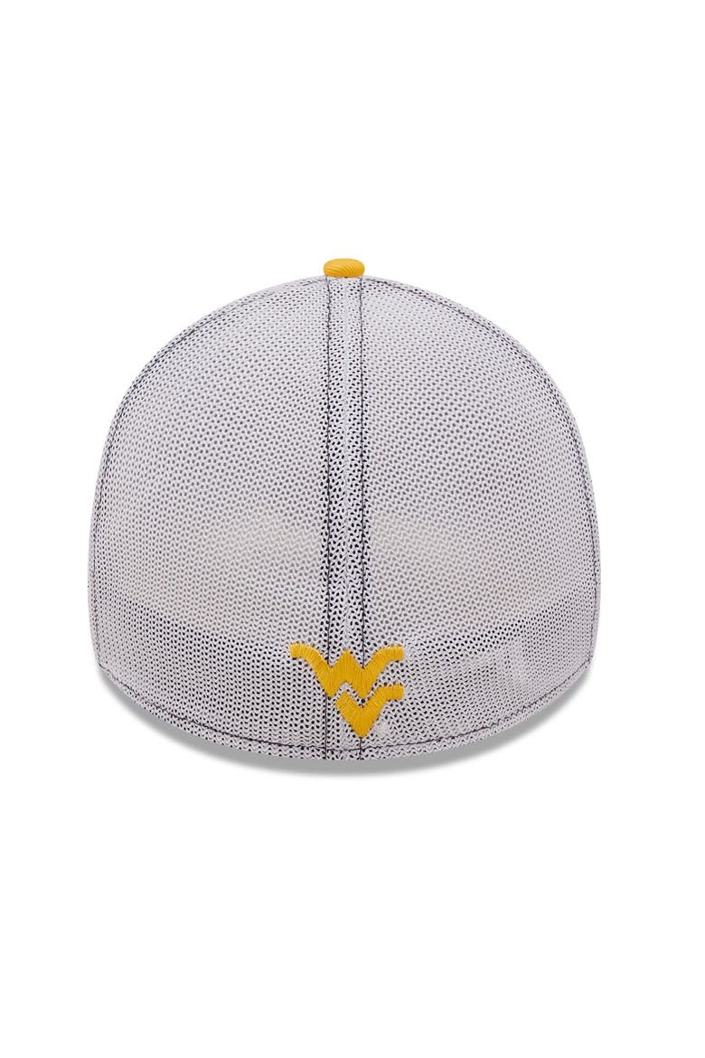 Men's New Era Navy/Gold West Virginia Mountaineers Banded 39THIRTY Flex Hat, Alternate, color, Navy
