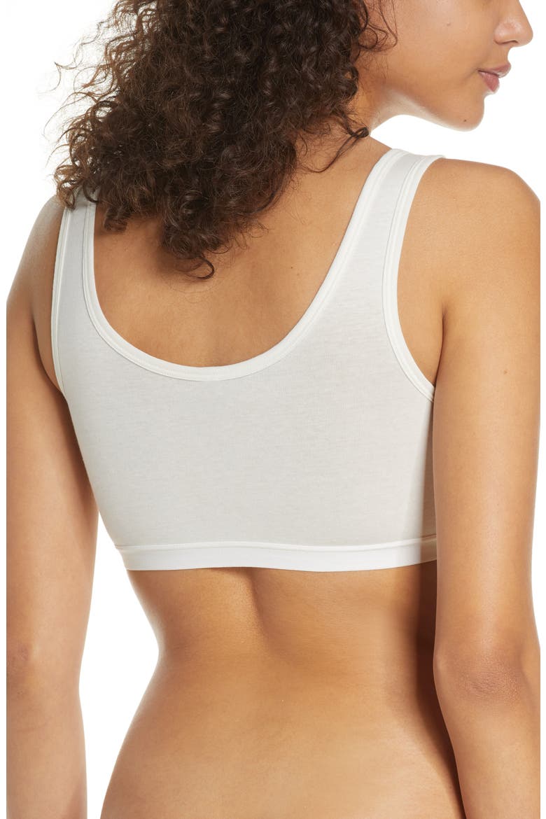Scoop Neck Knit Bralette, Alternate, color, CLD CLOUD