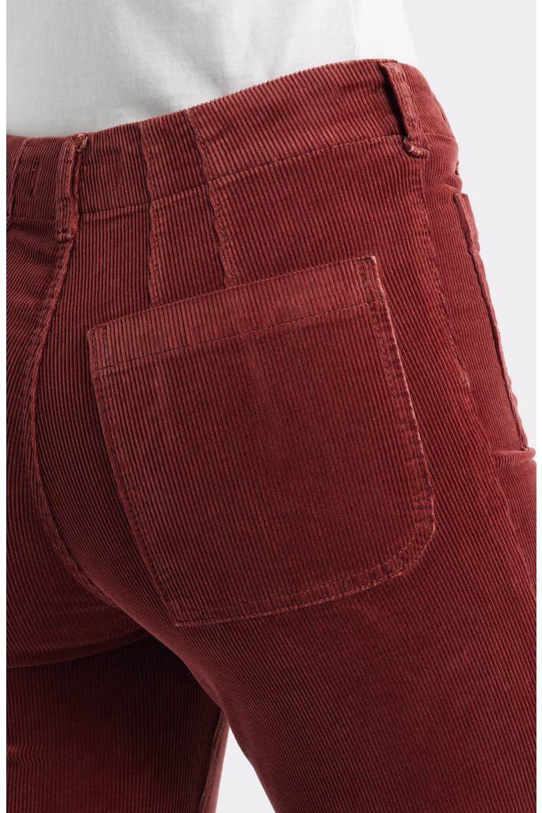 Soho Patch Pocket Straight Leg Corduroy Pants, Alternate, color, WINE